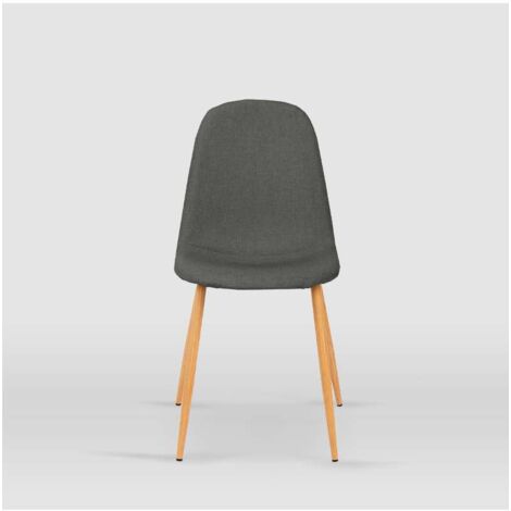 Pack de 4 sillas modelo Margot tapizadas en textil gris pizarra, 45cm(ancho ) 86cm(altura) 53.5cm(fondo)