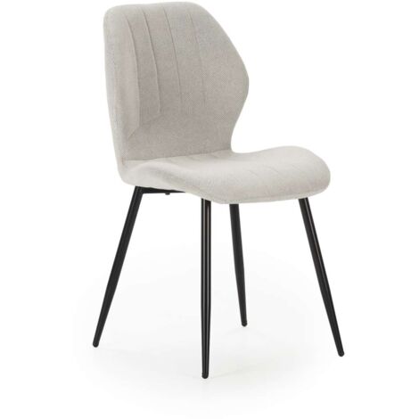 Pack de 4 sillas modelo Miño tapizado textil blanco, 85cm(alto) 47cm(ancho) 58cm(largo)