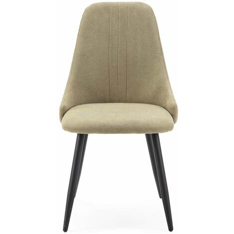 Pack de 4 sillas para cocina o comedor Izan tapizado textil verde, 91cm(alto) 50cm(ancho) 57cm(fondo)