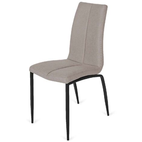 Pack de 4 sillas Ronda tapizadas en beige, 91 cm (alto) 40 cm (ancho) 60 cm (fondo)