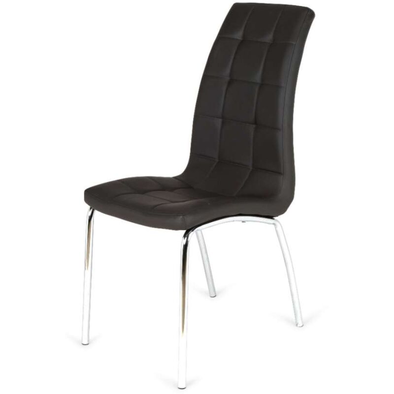 

Pack de 4 sillas en polipiel San Sebastian. A elegir blanco, negra, chocolate o gris. 42 cm(ancho ) 96 cm(altura) 55 cm(fondo) Color NEGRO