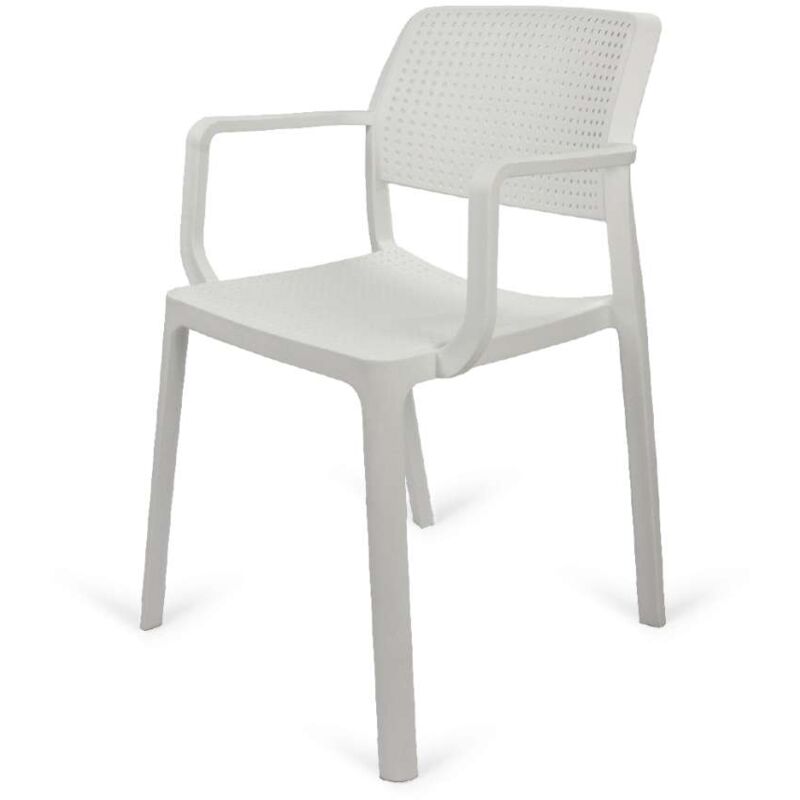 

Pack de 4 sillas Verano con brazos 83 cm (alto) 54 cm (ancho) 54 cm (fondo) Color BLANCO