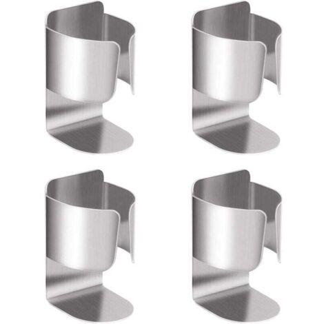 Pack de 4 soportes para cepillos de dientes eléctricos de acero inoxidable 304, autoadhesivos, para cepillos de dientes eléctricos, pasta de dientes y limpiadores faciales.