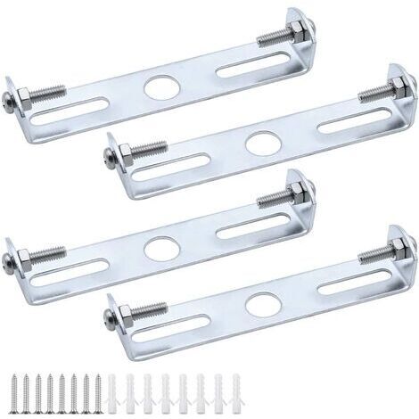 Pack de 4 supports de fixation pour plafonnier 105mm – Métal galvanisé résistant à la corrosion – Capacité jusqu'à 5 kg – Installation sécurisée