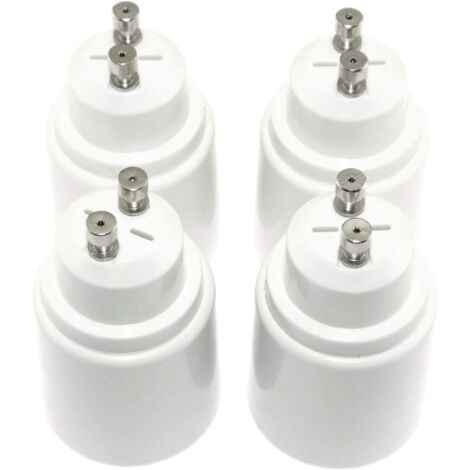 Pack de 4 supports de lampe GU10 à E26/E27 adaptateur de convertisseur de lumière LED résistant à la chaleur Accessoires pour porte-ampoule (blanc)
