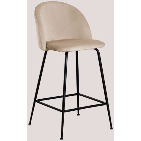 Pack de 4 tabourets hauts en velours Kana Design SKLUM  ↑65 cm
