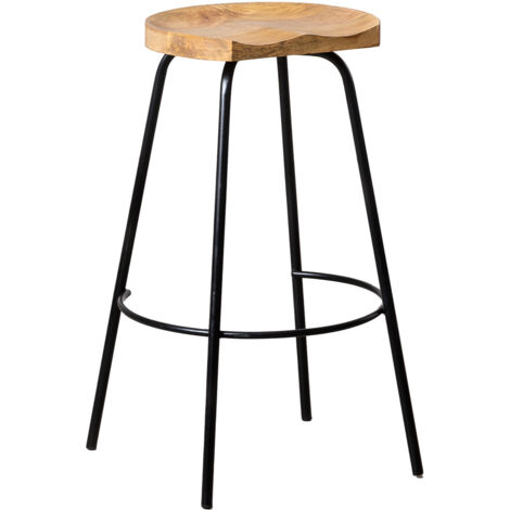 Pack de 4 taburetes altos 75 cm en madera Darcko SKLUM             