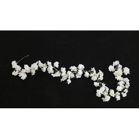 Pack de 5 1,8 m - Guirlandes de Cerisie Fleurs Artificielles Sus Blanches
