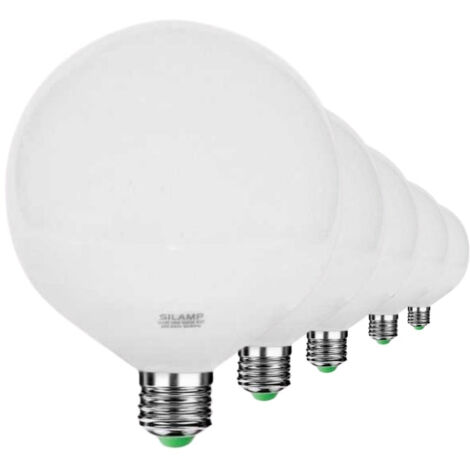 Pack de 5 - Ampoule E27 LED 18W 220V G120 270° - Blanc Chaud  - SILUMEN