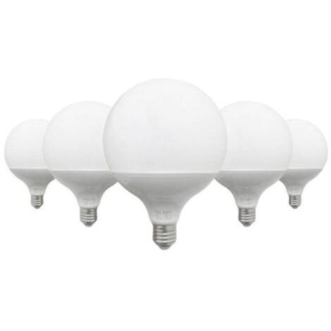 Pack de  5 - Ampoule LED E27 18W 220V G95 300° - Blanc Froid 6000K - 8000K - SILAMP