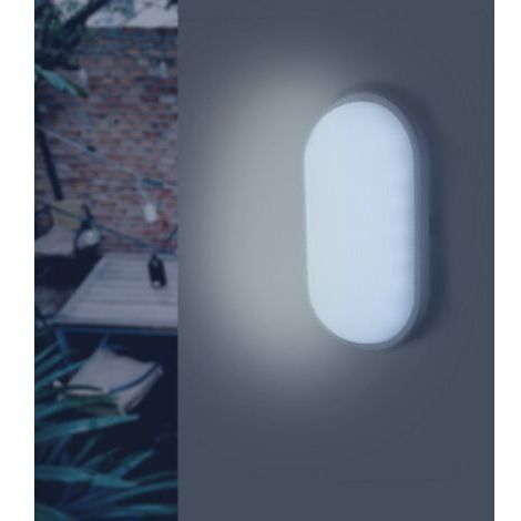 Pack de  5 - Applique LED Murale 20W Blanche Ovale IP65 - Blanc Froid 6000K - 8000K - SILAMP
