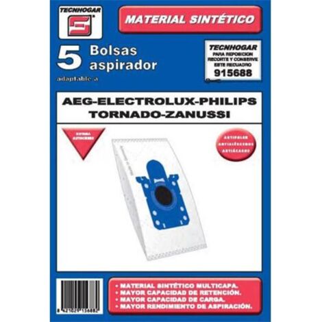 ERSA Pack de 5 bolsas de aspirador AEG Electrolux Philips 915688