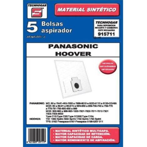 ERSA Bolsas de Aspirador Panasonic MCE7000