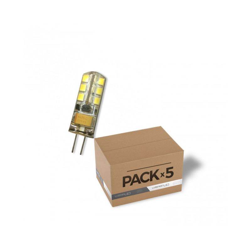 

LuzConLed - Pack de 5 bombillas LED G4 12V AC/DC 3W luz natural 4000k - ENVÍO DESDE ESPAÑA