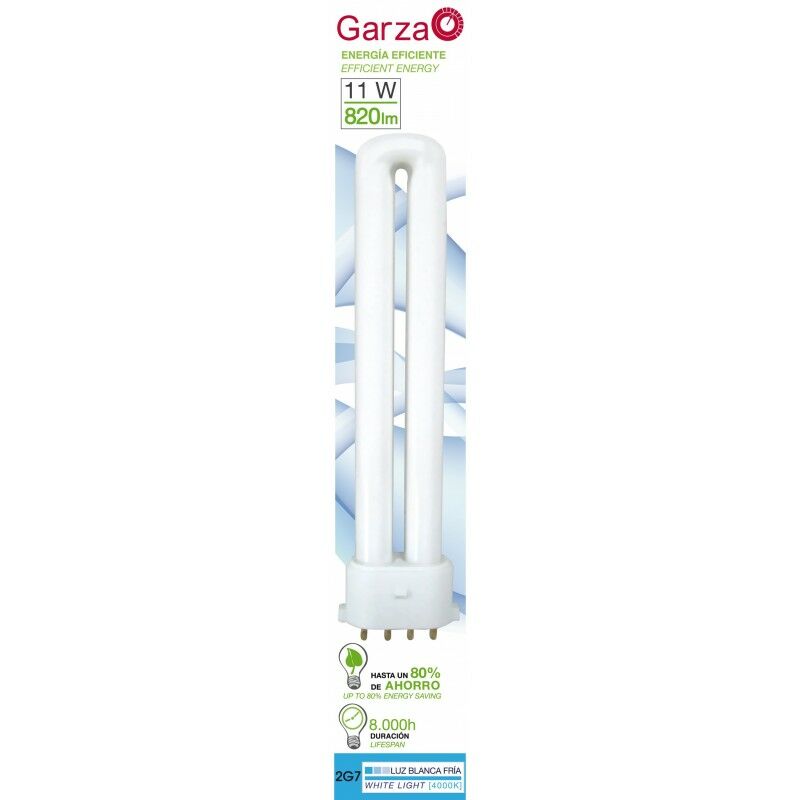 

Pack de 5 Lighting - Bombilla Biax Luz Fría 2 PIN 11W 820 Lúmenes 40K - Garza