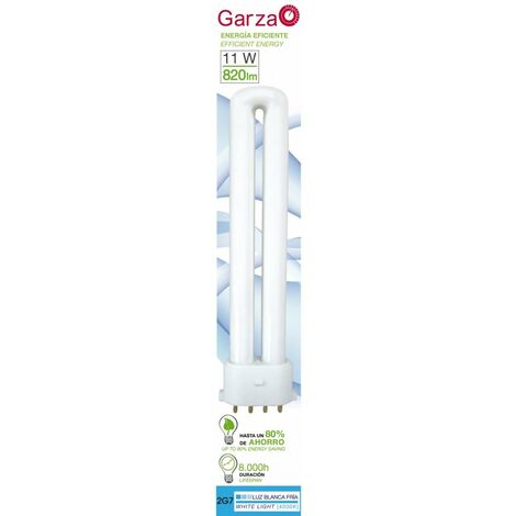 Pack de 5 - Garza Lighting - Bombilla Biax Luz Fría 2 PIN 11W 820 Lúmenes 40K