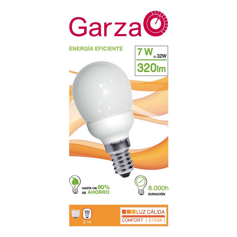 

Pack de 5 Lighting - Bombilla Esférica T2 7W E14 320 lúmenes 2.700K - Garza