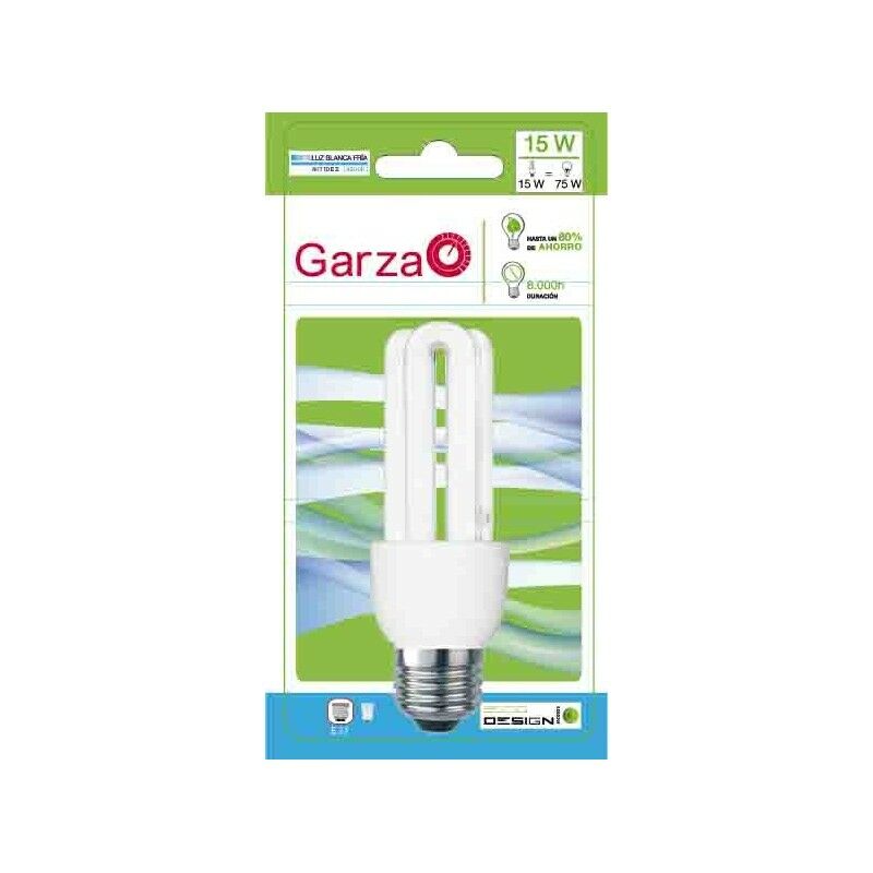 

Pack de 5 Lighting- Bombilla Fluorescente Compacta Stick T3 15WE27 800 Lúmenes 4000K - Garza