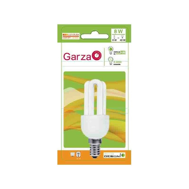 

Pack de 5 - Garza Lighting- Bombilla Fluorescente Compacta Stick T3 8W E27 400 Lúmenes 2700K