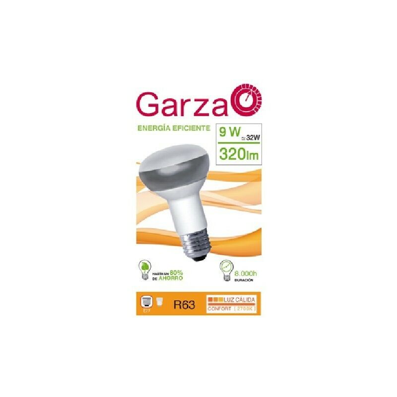

Pack de 5 Lighting - Bombilla Reflectante Luz Cálida R63 9W E27 320 Lúmenes 2.700K - Garza