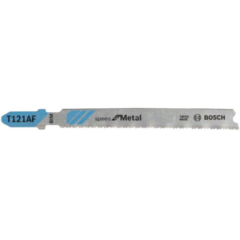 Pack de 5 lames de scie sauteuse T 121 AF Speed for Metal 92mm - BOSCH - 2608636699