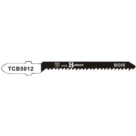 Pack de 5 lames de scie sauteuse TCB5012 pour le bois 50 mm HANGER 150218