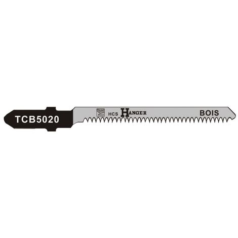 Pack de 5 lames de scie sauteuse TCB5020 pour le bois 50mm - HANGER - 150217