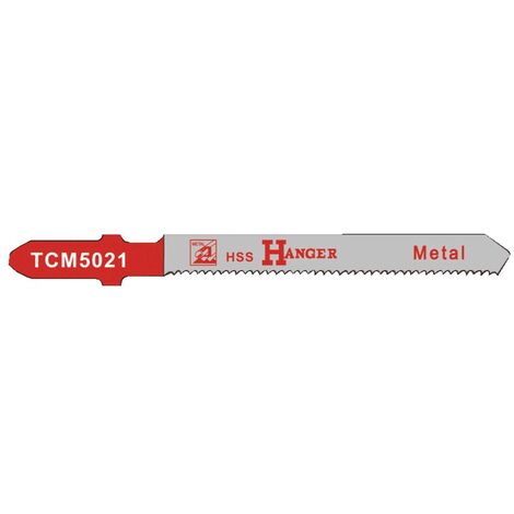 Pack de 5 lames de scie sauteuse TCM5021 pour métal 50mm - HANGER - 150204