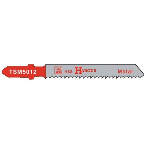 Pack de 5 lames de scie sauteuse TSM5012 pour métal 50mm - HANGER - 150201