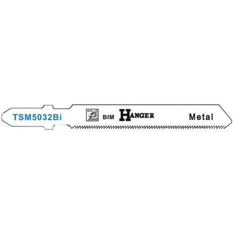 Pack de 5 lames de scie sauteuse TSM5032Bi pour métal 50mm - HANGER - 150209