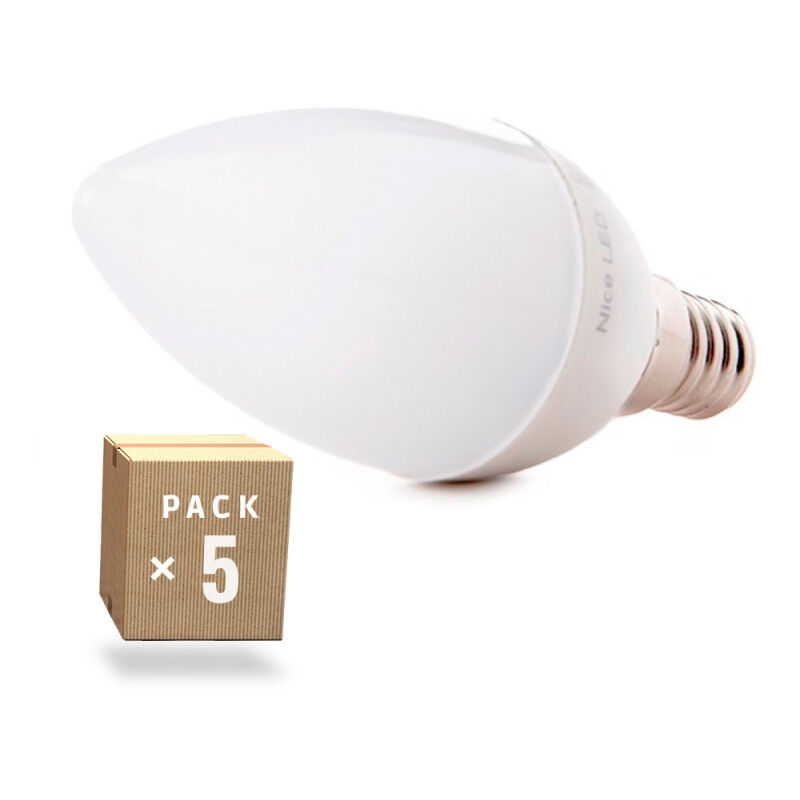 

Pack 5 Bombillas LED E14 5W 410Lm 6000ºK 30.000H [HO-C37-E14-5W-RC-CW-PK5-AP] | Blanco Cálido (HO-C37-E14-5W-RC-CW-PK5-AP)