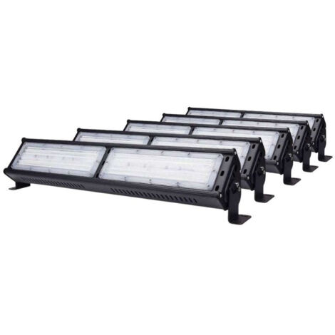 Pack de 5 - Linéaire Highbay LED 200W NOIR - Blanc Neutre - SILUMEN