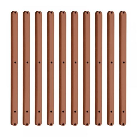 Pack de 5 pares de guías de plástico para cajones - 298 mm - Marrón
