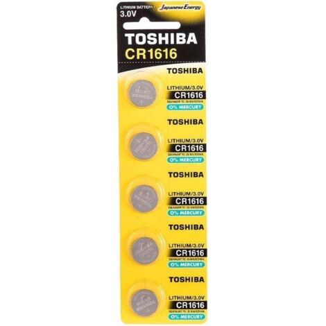 Pack de 5 Pilas de Boton Toshiba CR1616 3V