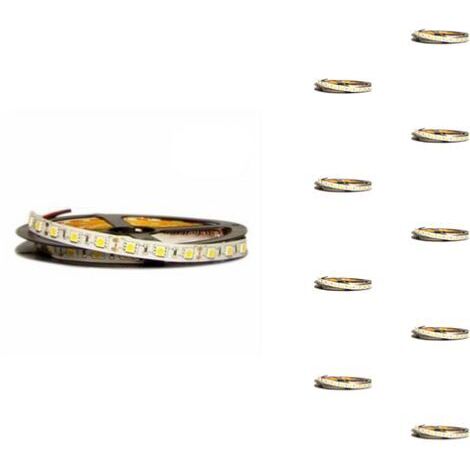 Pack de 5 - Ruban LED 12V 5M 5050 IP20 60LED/m - Blanc Chaud 2300K - 3500K - SILAMP