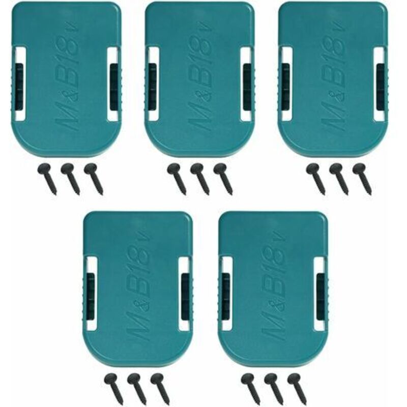 Pack de 5 Supports de Support de Batterie pour Makita également pour Bosch18V Couvercle de Batterie, Support de Support de Batterie pour Clip de