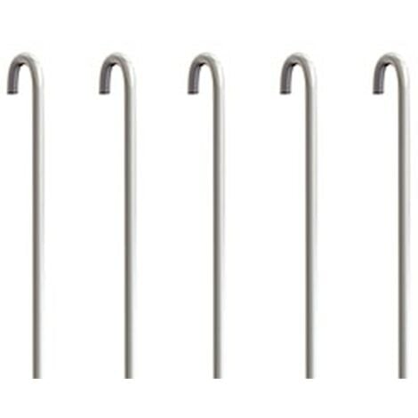 Pack de 5 tiges 100 cm métalliques blanches en U 2 mm pour Cimaise - Accessoire Cimaise Artiteq - longueur : 100 cm