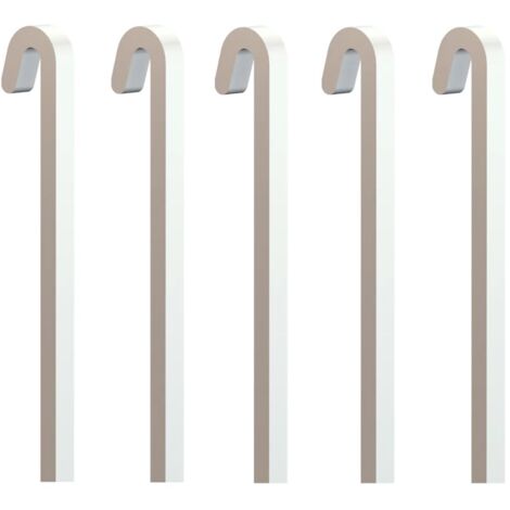 Pack de 5 Tiges Droites Carrées en Acier Blanc – 40 kg – 4x4 mm – Pour Cimaise Artiteq Classic Rail