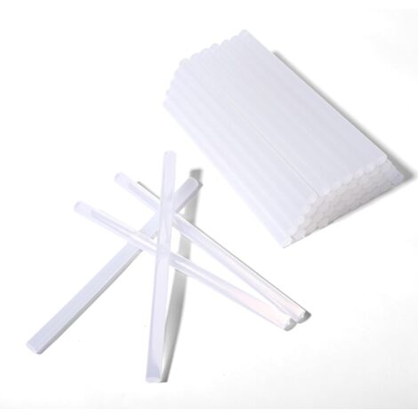 Pack de 50 Bâtons de Colle Chaude, 11mm x 200mm, Transparents Universels, Séchage Rapide, pour Pistolet à Colle Chaude, Bâtons pour Réparations et Loisirs Créatifs Bricolage Artisanat