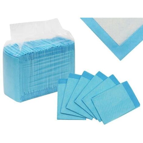 Pack de 50 - Hygienunderlägg 60x45 cm / Engångsunderlägg d'Hygiène et de papier Peint, Bleu