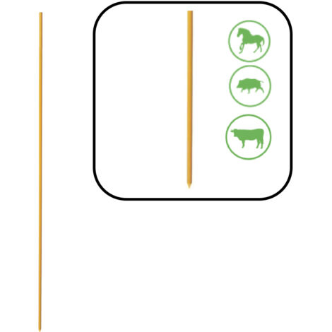 Pack de 50 piquets 120cm en fibre de verre jaune – Résistants aux intempéries – Fixation optimale sur tous types de terrain – Diamètre 12mm