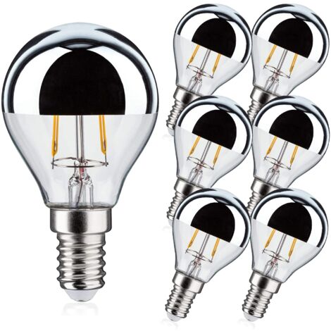 Pack de 6 Ampoules LED G45 à Filament 4W avec Douille E14 - Style Classique Edison, Éclairez vos Intérieurs avec une Ambiance Vintage