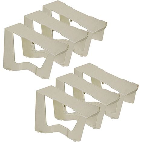 Pack de 6 bastidores de zapatos 21x14,7x14 cm - Beige - Beige