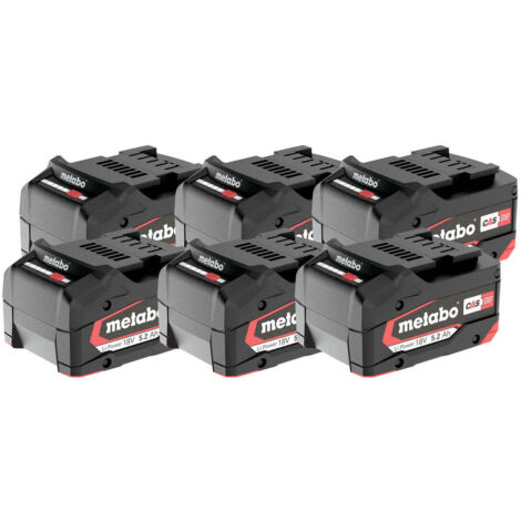 Pack de 6 baterías METABO 18V 5,2 Ah LI