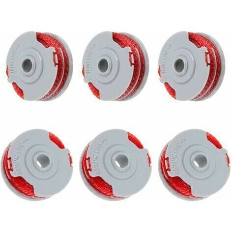 Pack de 6 bobines à double fil Flymo FLY021 de 0,15 cm et de 11 m compatibles avec Contour 500 XT, Power Trim Mini Auto ST/XT/Plus (6 bobines)