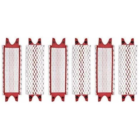 Pack de 6 cabezales de fregona planos de microfibra compatibles con Vileda Ultramax..DEBUNS