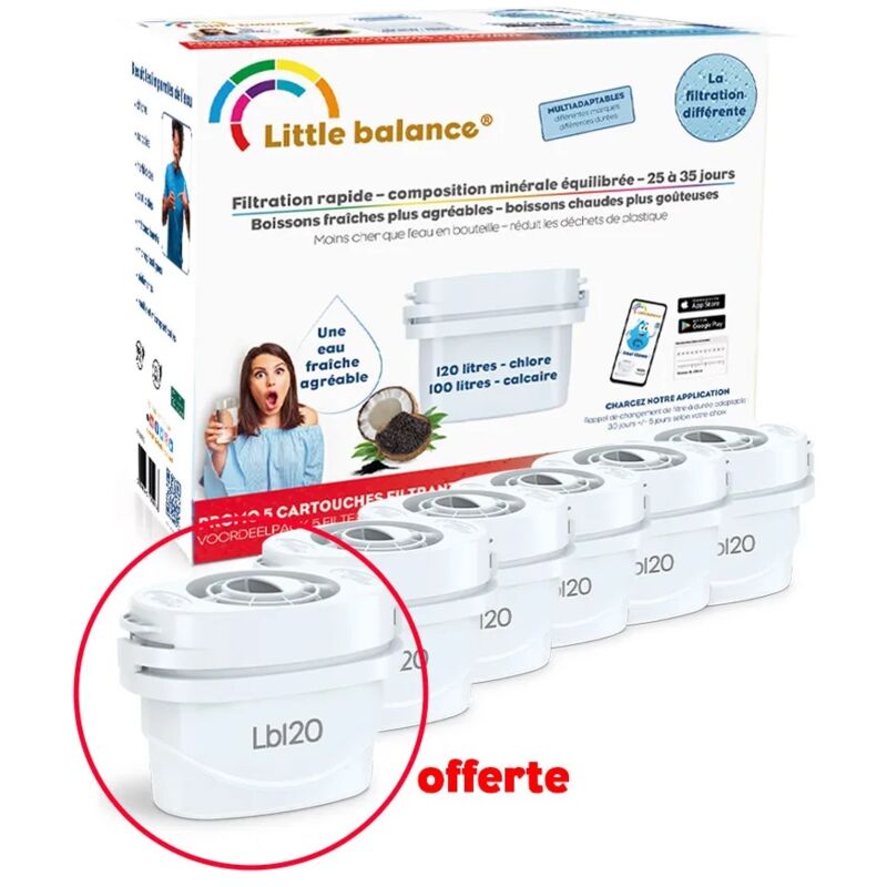 Pack de 5 cartouches filtrantes +1 offerte Little Balance 8590