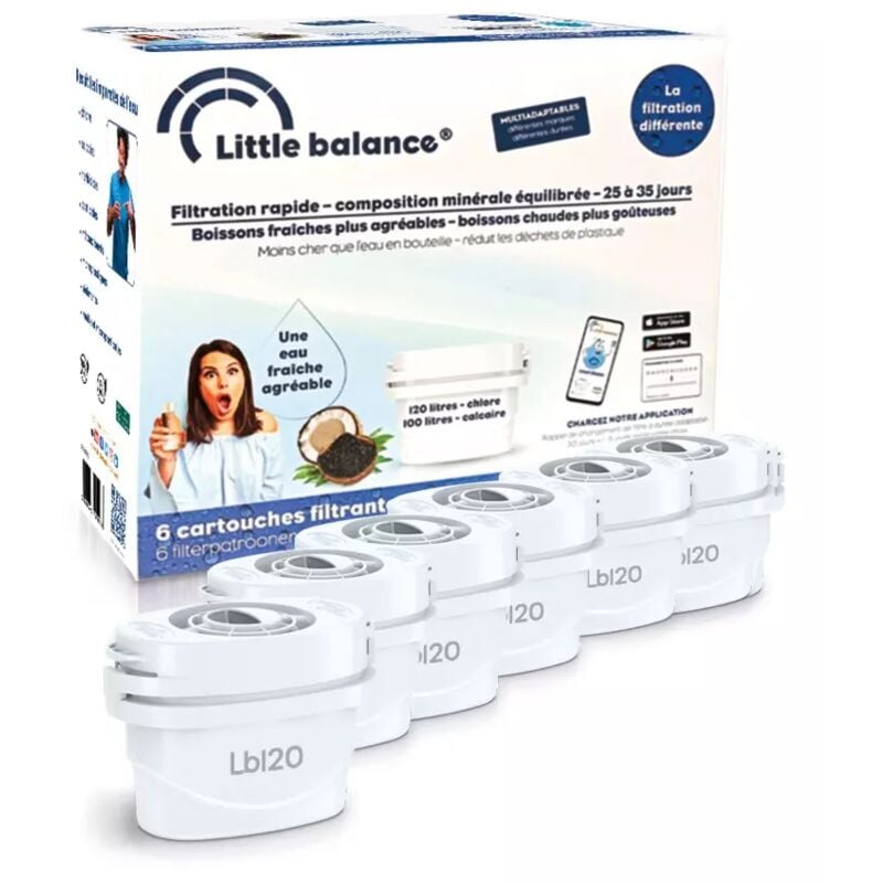 Pack de 6 cartouches maxtra pour carafe Little Balance 8589