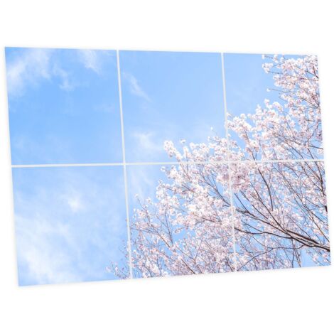 Pack de 6 Dalles LED Imprimées 60x60 cm - Motif Nuances Roses - Lumière Blanc Neutre 4000K - Panneaux Lumineux Plafond Bureau Salon Cuisine - Faciles à Installer