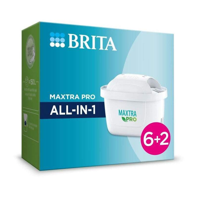 Brita - Pack de 6 filtres a eau + 2 gratuits maxtra pro All-in-1
